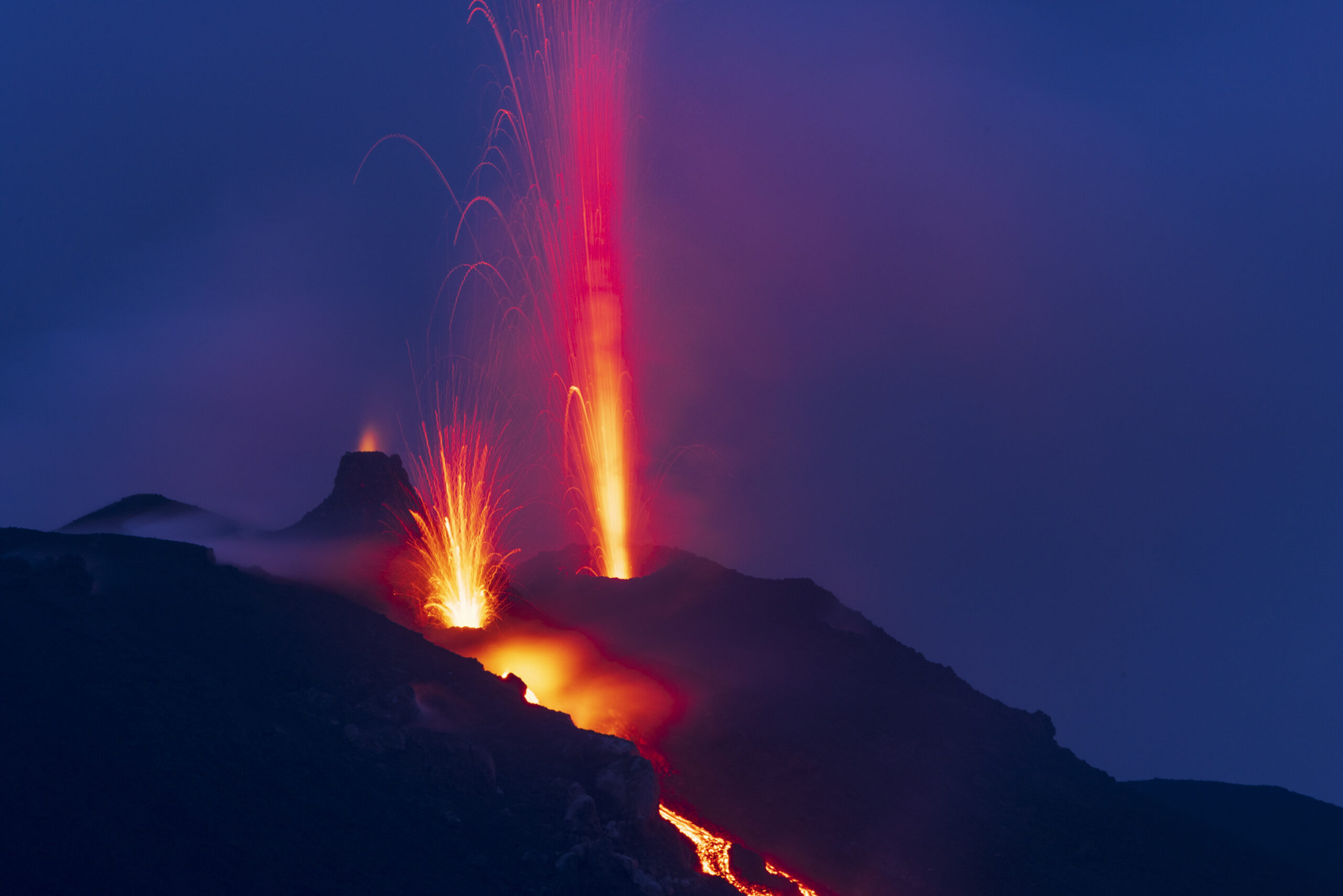 Nightly eruptions on Stromboli