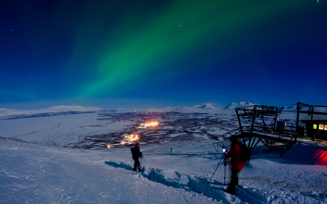 Northern lights (Aurora Borealis) in Sweden